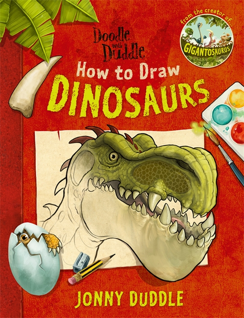 Book cover for Doodle with Duddle: How to Draw Dinosaurs